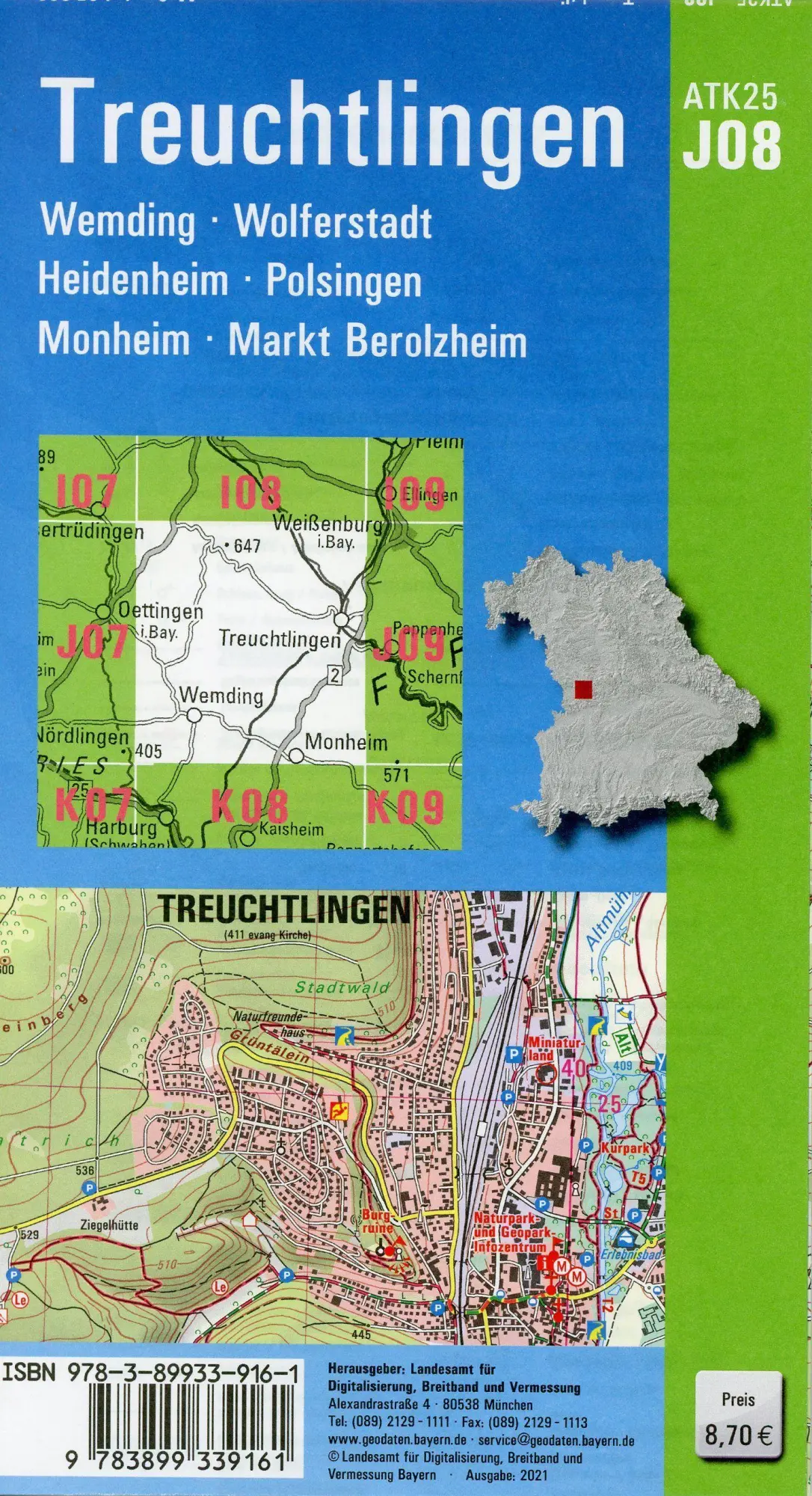Bild: 9783899339154 | Kitzingen 1:25 000 | Digitalisierung | (Land-)Karte | Deutsch | 2021