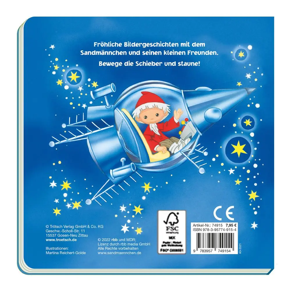 Rückseite: 9783957749154 | Trötsch Unser Sandmännchen Mein erstes Spielbuch | Buch | 10 S. | 2019