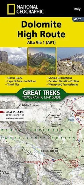 Cover: 9781566959254 | Dolomite High Route | 1:25000 | (Land-)Karte | Englisch | 2025