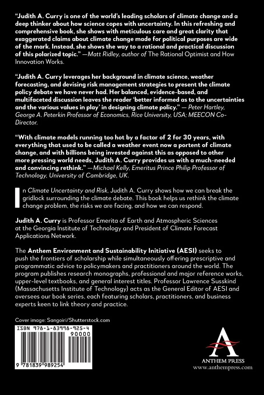 Rückseite: 9781839989254 | Climate Uncertainty and Risk | Rethinking Our Response | Judith Curry
