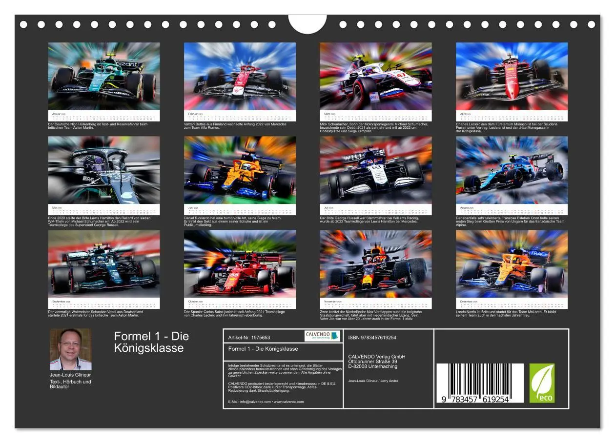 Bild: 9783457619254 | Formel 1 - Die Königsklasse (Wandkalender 2026 DIN A4 quer),...