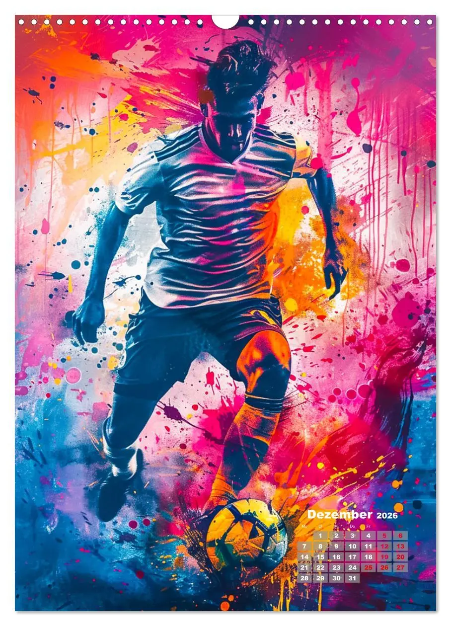 Bild: 9783516259254 | Fussball - Spieler in Action (Wandkalender 2026 DIN A3 hoch),...