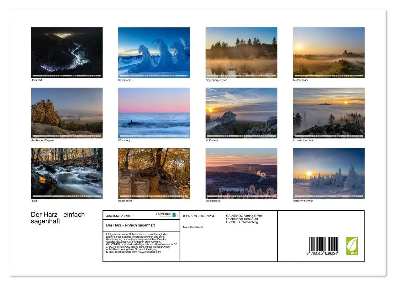 Bild: 9783516639254 | Der Harz - einfach sagenhaft (Wandkalender 2026 DIN A3 quer),...