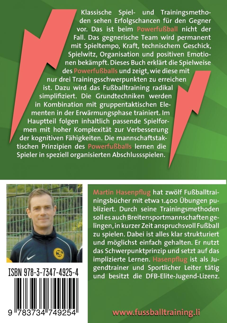 Rückseite: 9783734749254 | Powerfußball | Ausbilden, siegen und Spaß haben | Martin Hasenpflug