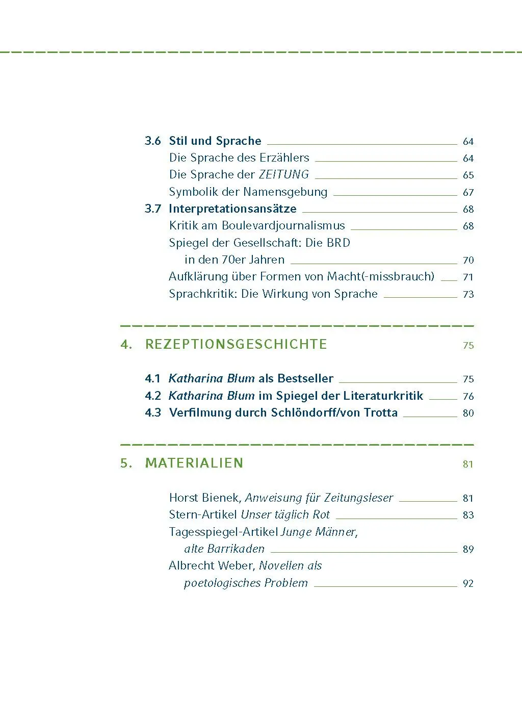 Bild: 9783804419254 | Die verlorene Ehre der Katharina BlumTextanalyse und Interpretation...