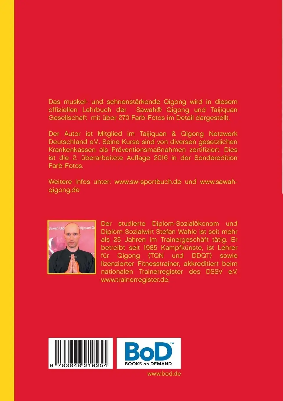 Rückseite: 9783848219254 | Das muskel- und sehnenstärkende Qigong by Stefan Wahle | Stefan Wahle