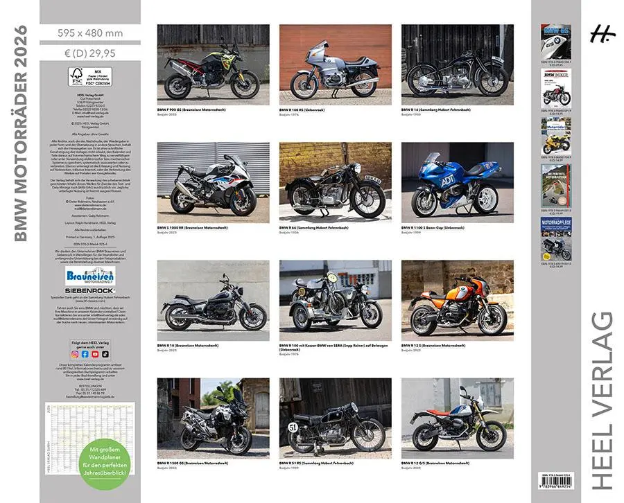 Bild: 9783966649254 | BMW Motorräder Kalender 2026 | Dieter Rebmann | Kalender | 14 S.