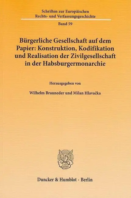 Cover: 9783428139354 | Bürgerliche Gesellschaft auf dem Papier: Konstruktion, Kodifikation...