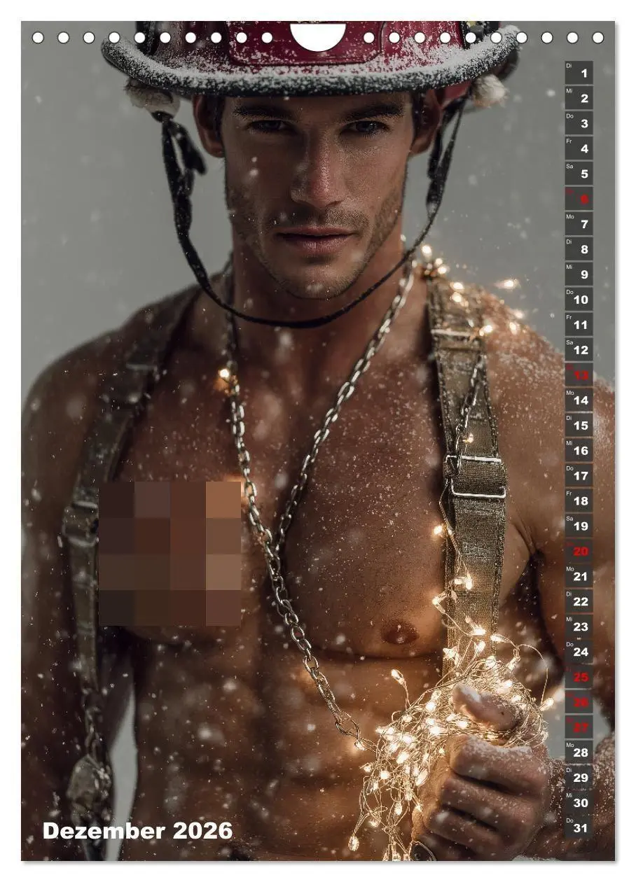 Bild: 9783516629354 | Lösch mich - Sexy Feuerwehrmänner fast nackt im Männerkalender...