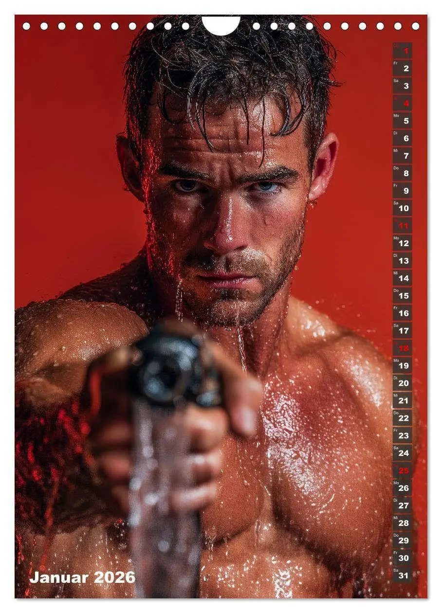 Bild: 9783516629354 | Lösch mich - Sexy Feuerwehrmänner fast nackt im Männerkalender...