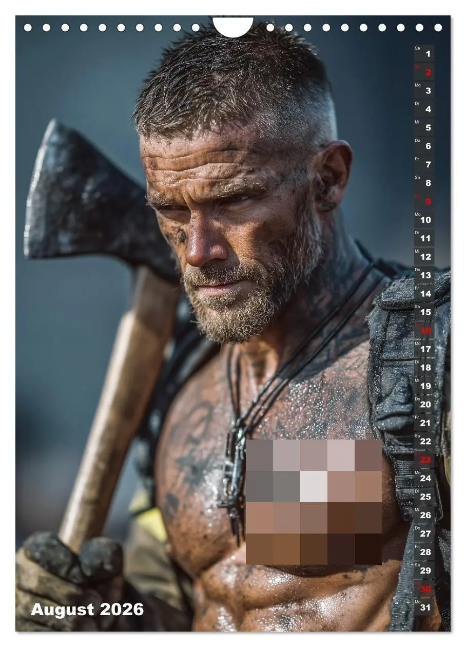Bild: 9783516629354 | Lösch mich - Sexy Feuerwehrmänner fast nackt im Männerkalender...