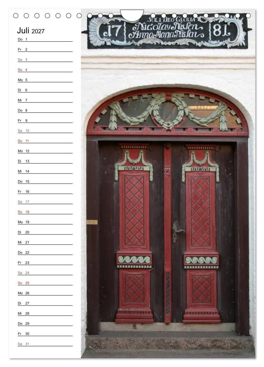 Bild: 9783569959354 | Alte Dänische Türen (Wandkalender 2027 DIN A4 hoch), CALVENDO...