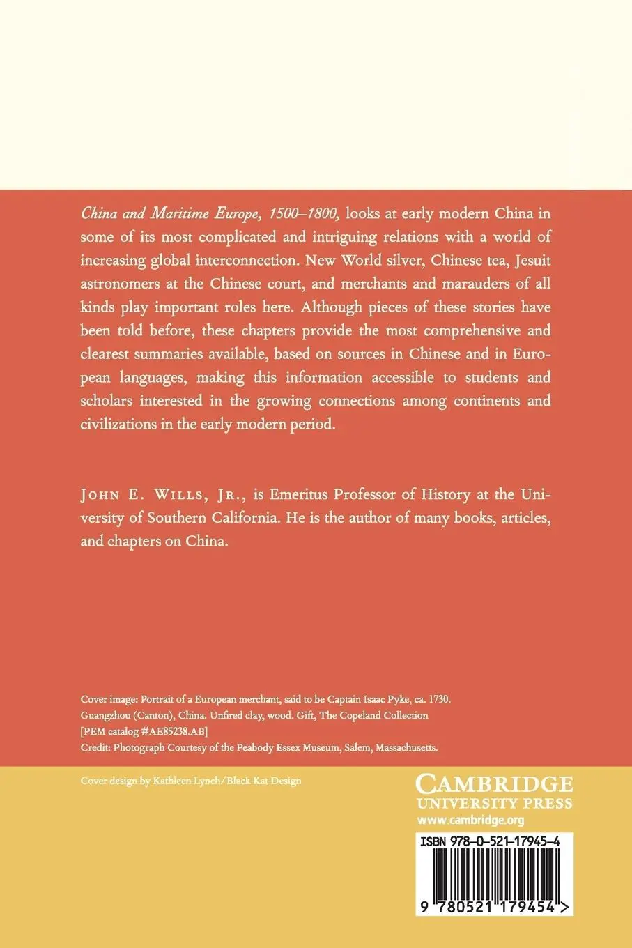 Rückseite: 9780521179454 | China and Maritime Europe, 1500-1800 | Jr John E. Wills | Taschenbuch