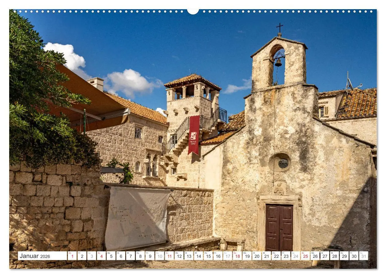Bild: 9783457389454 | Kroatien - Korcula (Wandkalender 2026 DIN A2 quer), CALVENDO...