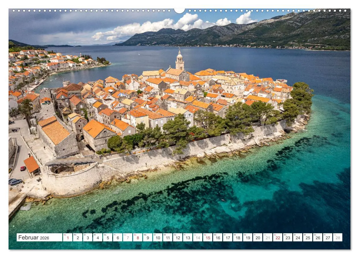 Bild: 9783457389454 | Kroatien - Korcula (Wandkalender 2026 DIN A2 quer), CALVENDO...