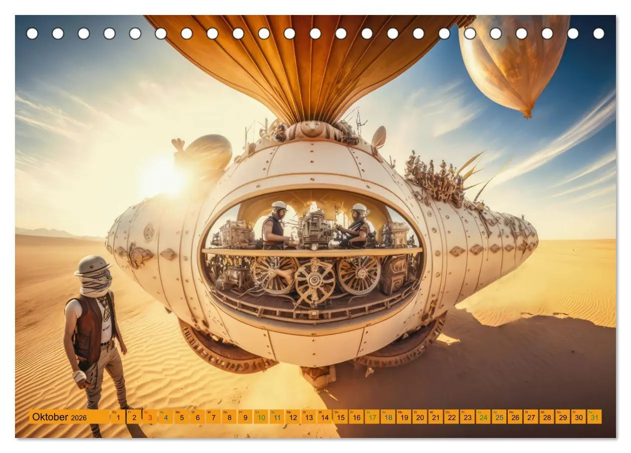 Bild: 9783457529454 | Steampunk Retro Romantik (Tischkalender 2026 DIN A5 quer), CALVENDO...