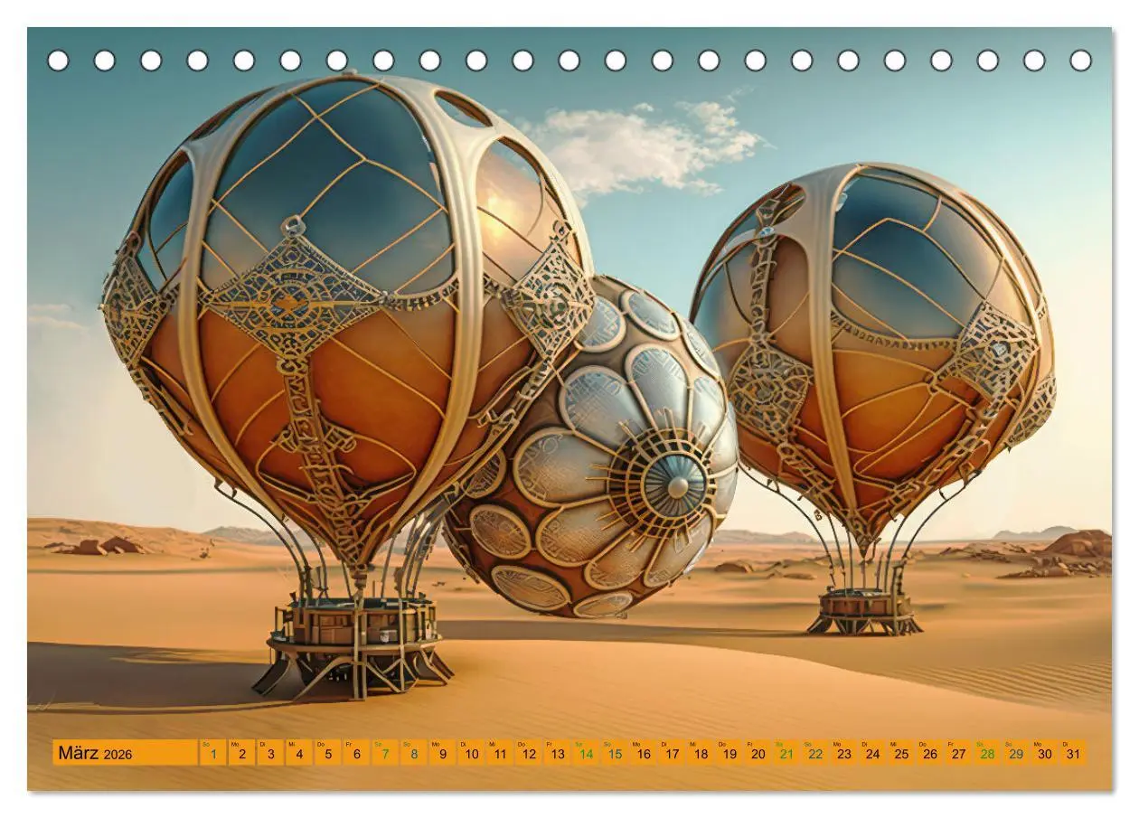 Bild: 9783457529454 | Steampunk Retro Romantik (Tischkalender 2026 DIN A5 quer), CALVENDO...