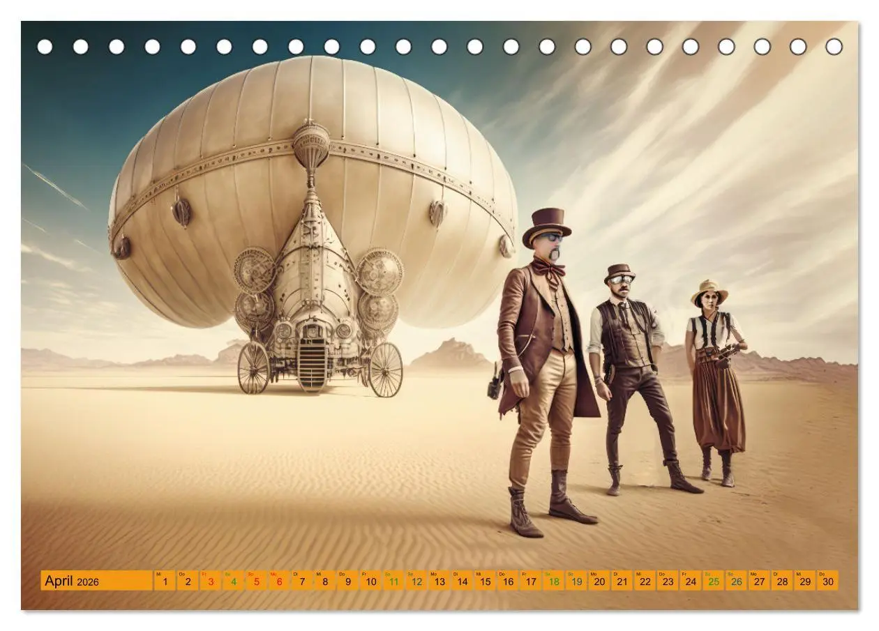 Bild: 9783457529454 | Steampunk Retro Romantik (Tischkalender 2026 DIN A5 quer), CALVENDO...