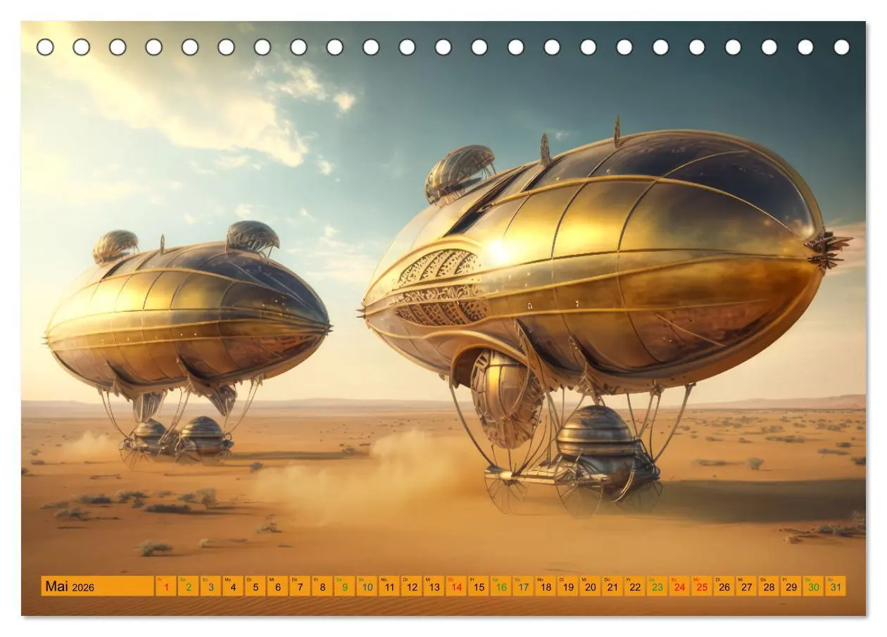 Bild: 9783457529454 | Steampunk Retro Romantik (Tischkalender 2026 DIN A5 quer), CALVENDO...