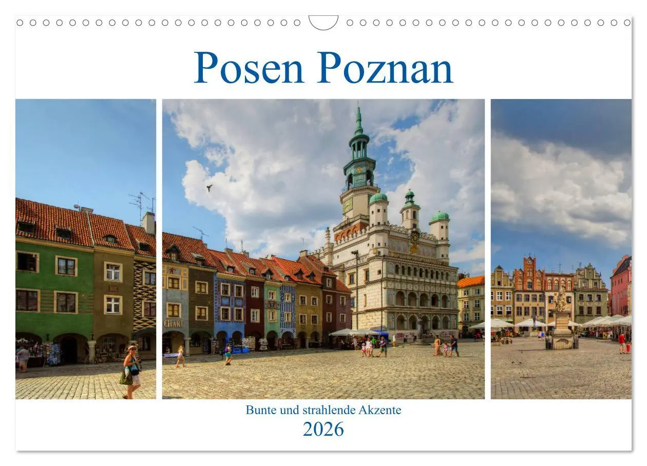 Cover: 9783457909454 | Posen Poznan - Bunte und strahlende Akzente (Wandkalender 2026 DIN...