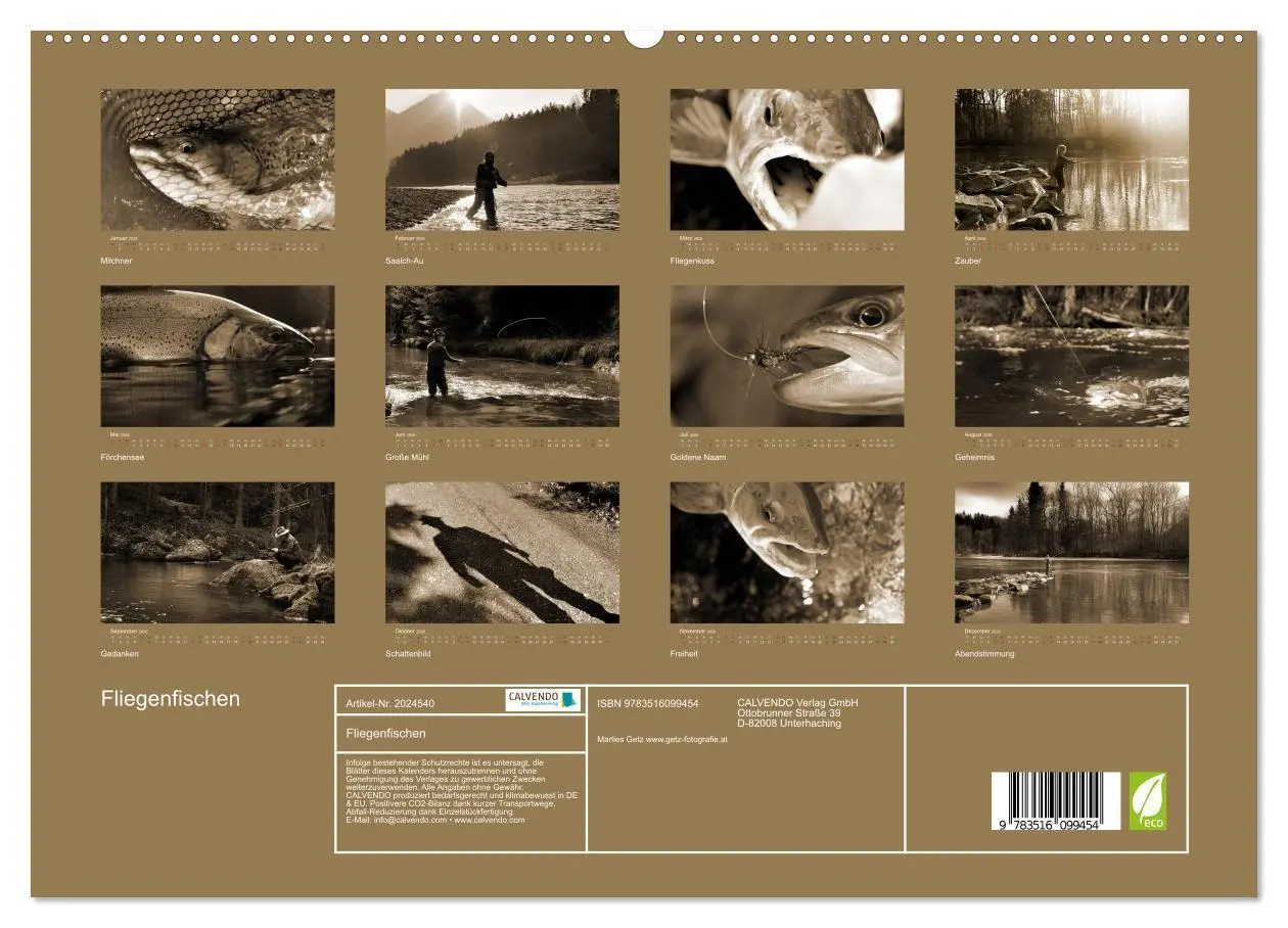 Bild: 9783516099454 | Fliegenfischen (hochwertiger Premium Wandkalender 2026 DIN A2...