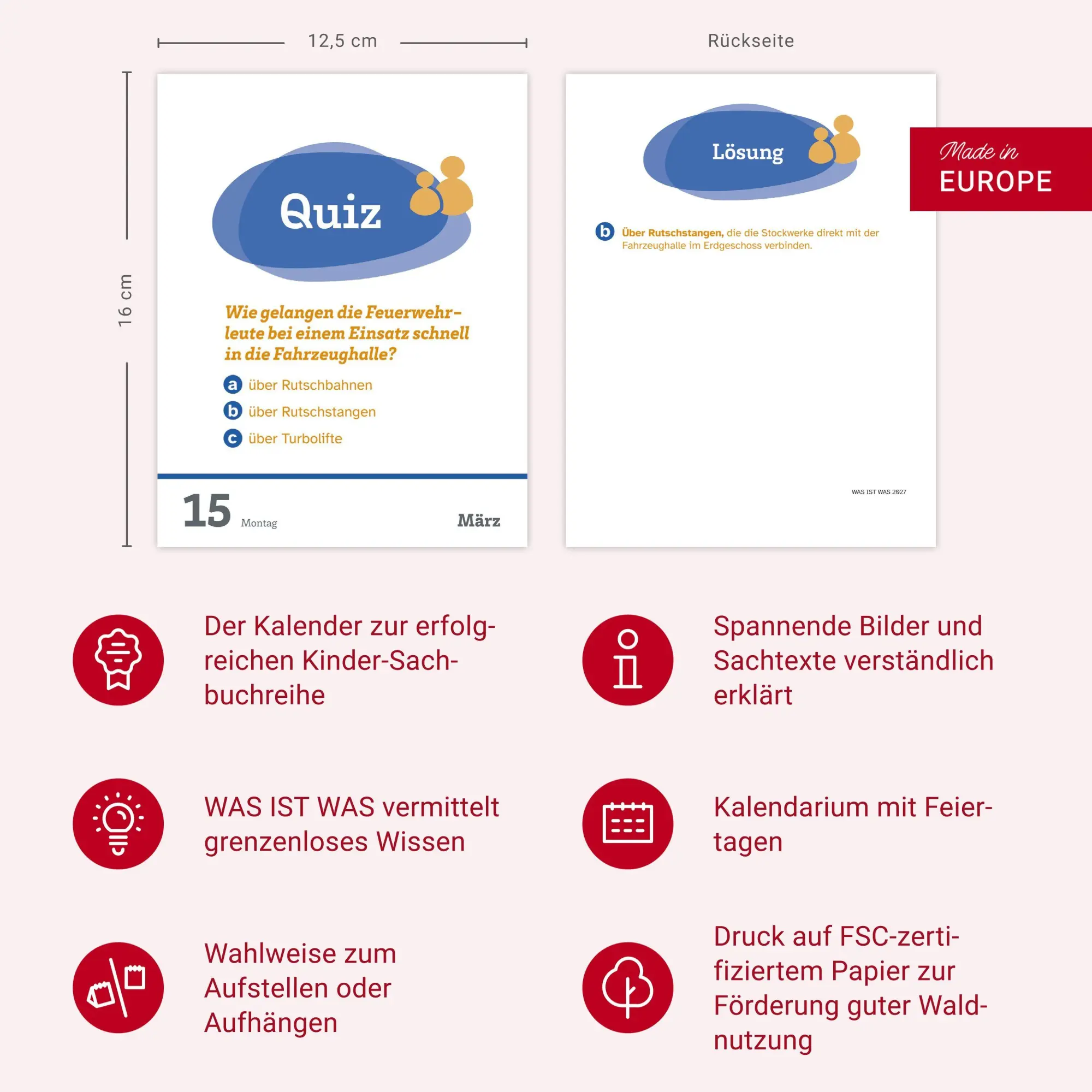 Bild: 9783840039454 | WAS IST WAS Der Kalender Tagesabreißkalender 2027 | Harenberg | 648 S.