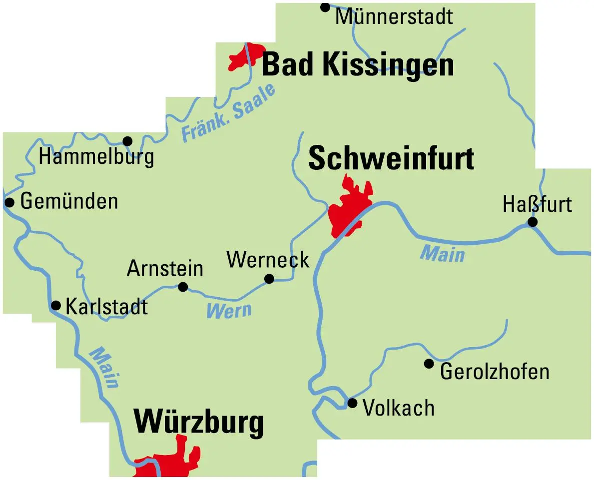 Rückseite: 9783870739454 | ADFC-Regionalkarte Schweinfurt, 1:50.000, reiß- und wetterfest,...