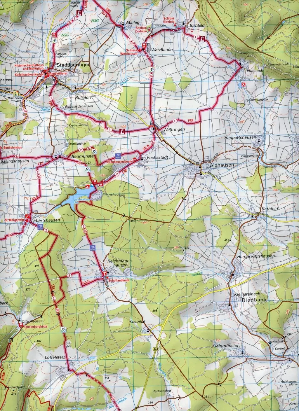 Bild: 9783870739454 | ADFC-Regionalkarte Schweinfurt, 1:50.000, reiß- und wetterfest,...