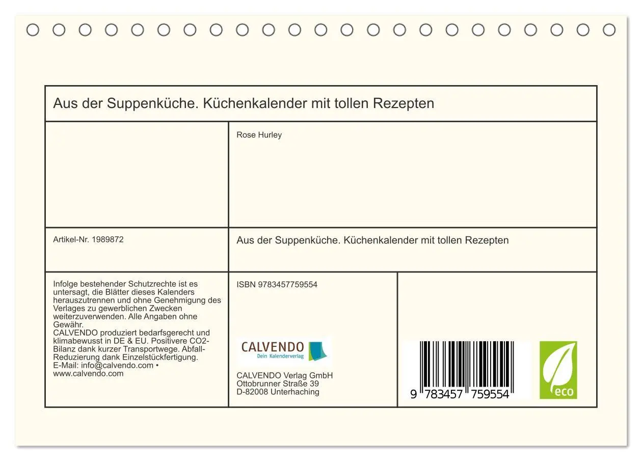 Bild: 9783457759554 | Aus der Suppenküche. Küchenkalender mit tollen Rezepten...