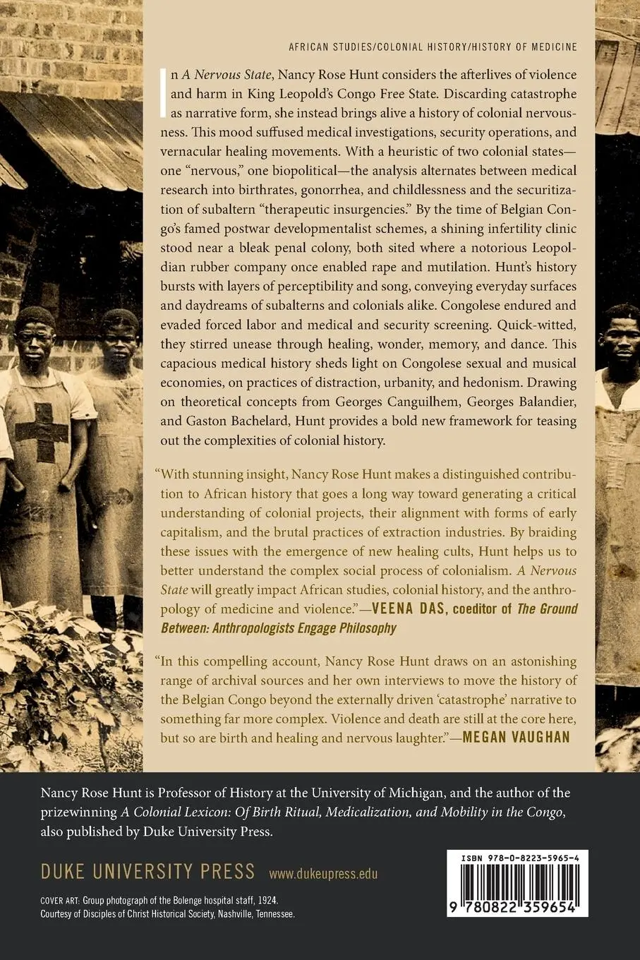 Rückseite: 9780822359654 | A Nervous State | Violence, Remedies, and Reverie in Colonial Congo