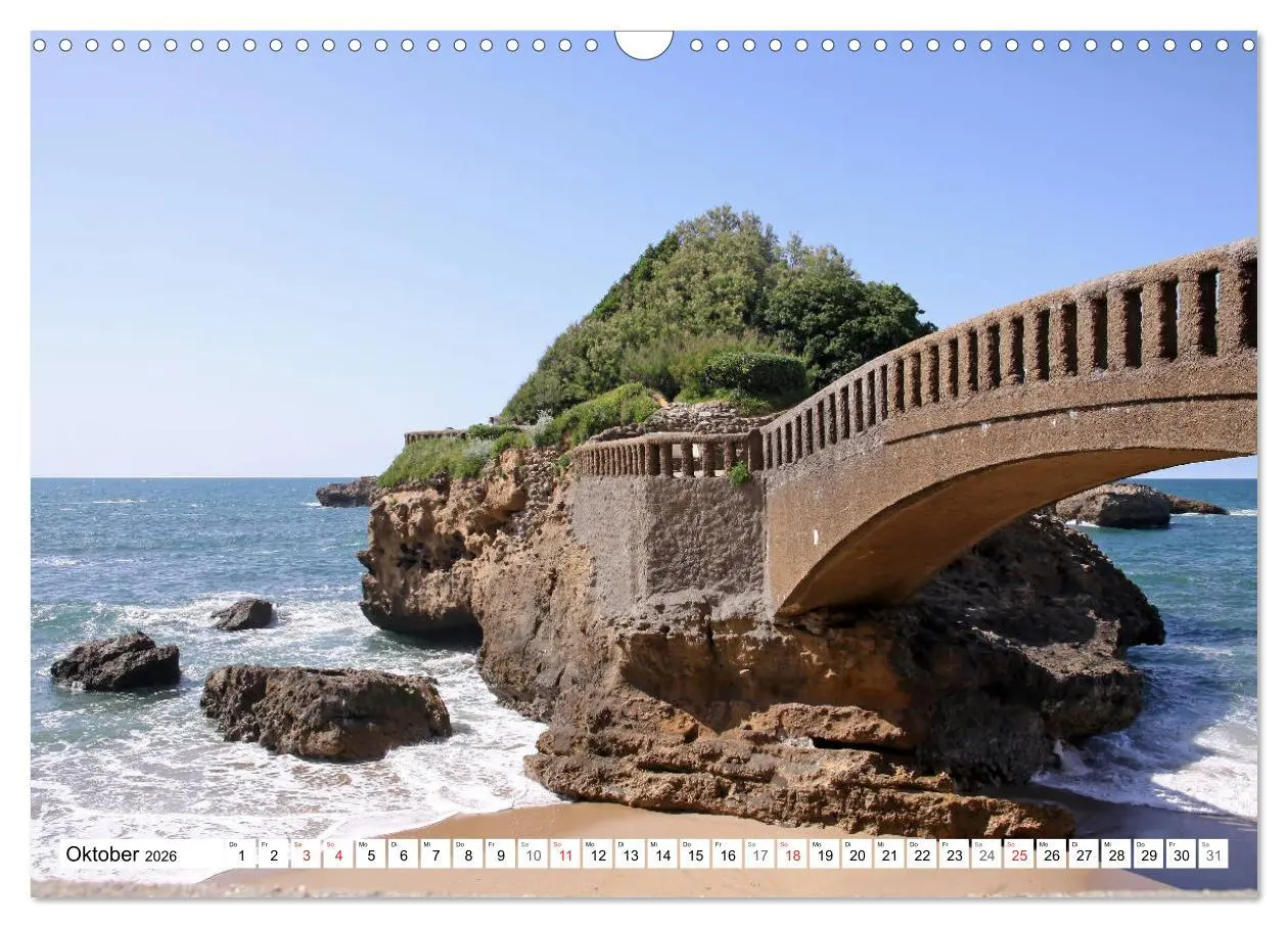 Bild: 9783457819654 | Biarritz (Wandkalender 2026 DIN A3 quer), CALVENDO Monatskalender
