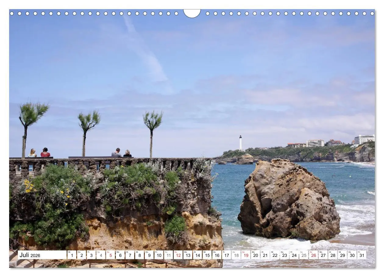 Bild: 9783457819654 | Biarritz (Wandkalender 2026 DIN A3 quer), CALVENDO Monatskalender