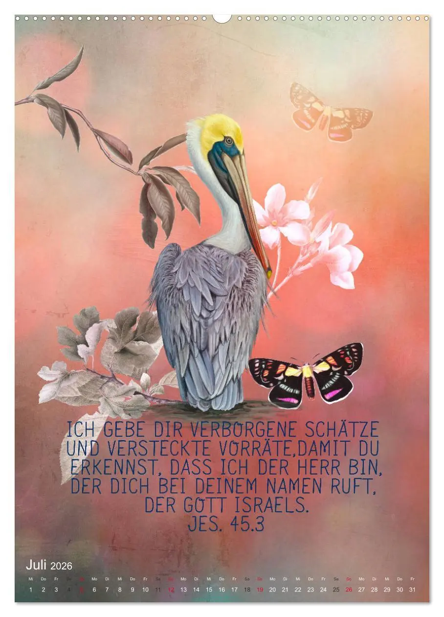 Bild: 9783516389654 | Bibelworte für Vogelfreunde (Wandkalender 2026 DIN A2 hoch),...