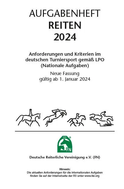 Cover: 9783885429654 | Aufgabenheft - Reiten 2024 | Inhalt (ohne Ordner) | V. | Loseblatt