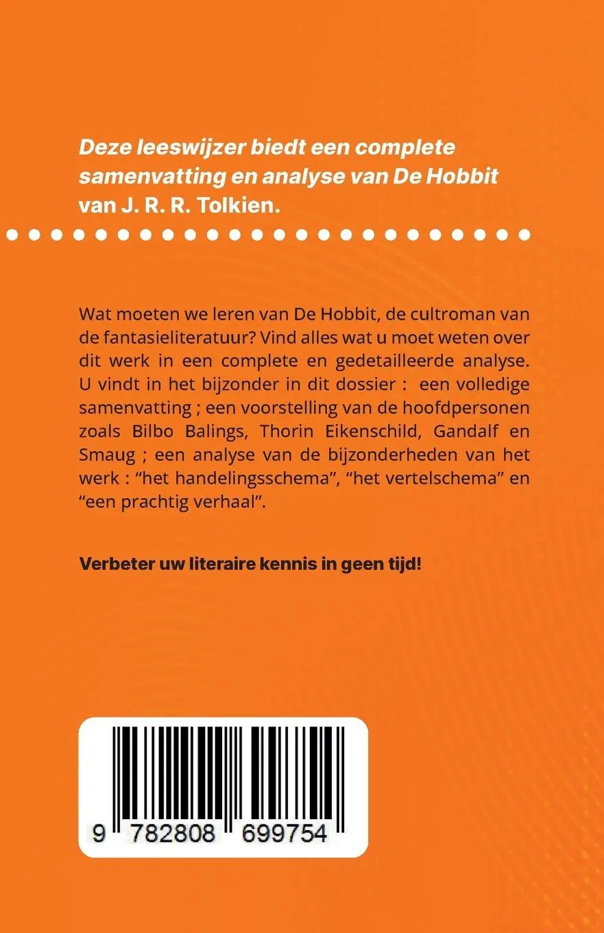 Rückseite: 9782808699754 | De Hobbit van J. R. R. Tolkien (Boekanalyse) | Célia Ramain | Buch