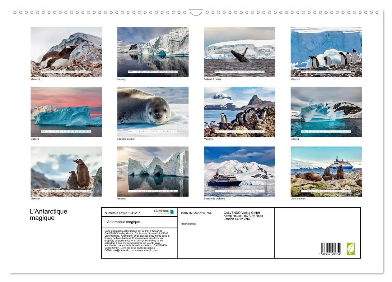 Bild: 9783457289754 | L'Antarctique magique (Calendrier mural 2026 DIN A2 vertical),...
