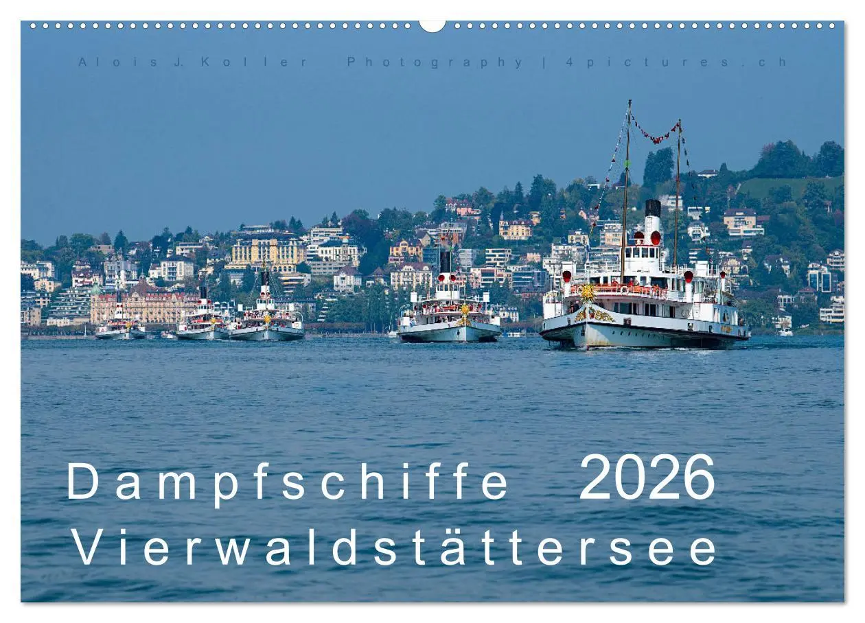 Cover: 9783457669754 | Dampfschiffe Vierwaldstättersee (Wandkalender 2026 DIN A2 quer),...