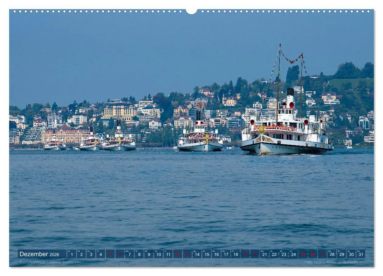 Bild: 9783457669754 | Dampfschiffe Vierwaldstättersee (Wandkalender 2026 DIN A2 quer),...