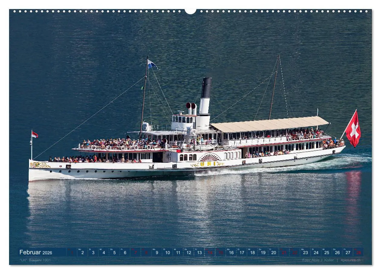 Bild: 9783457669754 | Dampfschiffe Vierwaldstättersee (Wandkalender 2026 DIN A2 quer),...