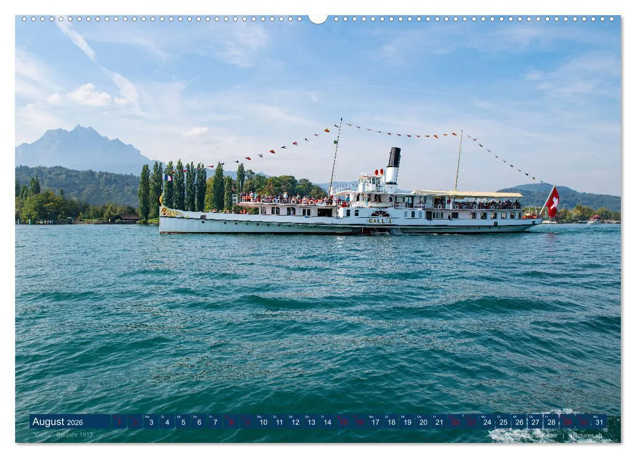 Bild: 9783457669754 | Dampfschiffe Vierwaldstättersee (Wandkalender 2026 DIN A2 quer),...
