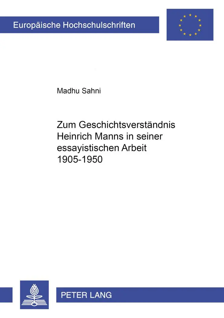 Cover: 9783631359754 | Zum Geschichtsverständnis Heinrich Manns in seiner essayistischen...