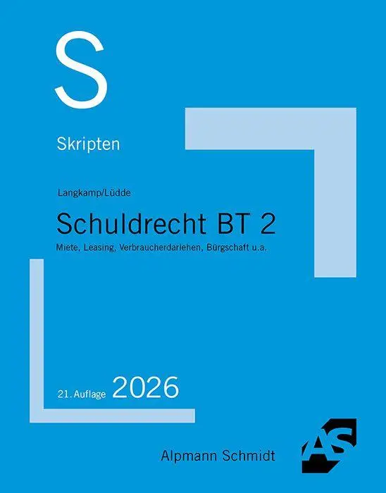 Cover: 9783867529754 | Skript Schuldrecht BT 2 | Tobias Langkamp (u. a.) | Taschenbuch | 2026