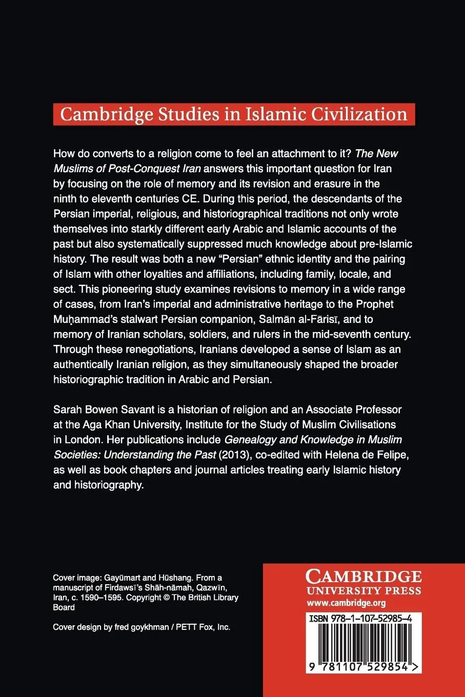 Rückseite: 9781107529854 | The New Muslims of Post-Conquest Iran | Sarah Bowen Savant | Buch