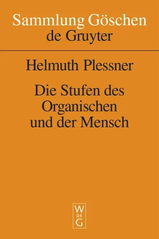Cover: 9783110059854 | Die Stufen des Organischen und der Mensch | Helmuth Plessner | Buch