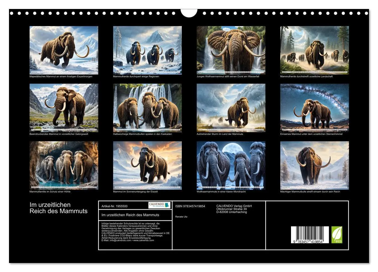 Bild: 9783457419854 | Im urzeitlichen Reich des Mammuts (Wandkalender 2026 DIN A3 quer),...