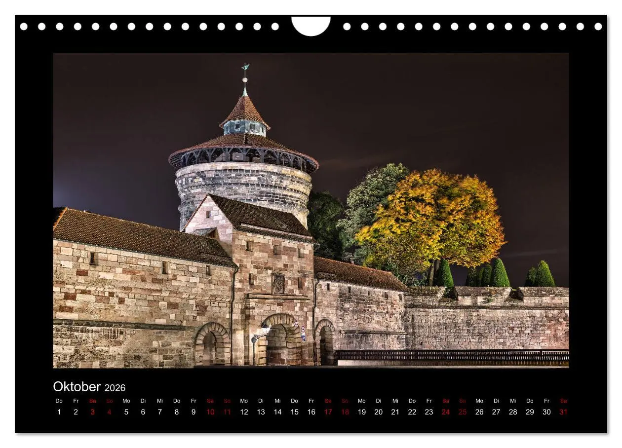 Bild: 9783457899854 | Nürnberg - Die Altstadt bei Nacht (Wandkalender 2026 DIN A4 quer),...