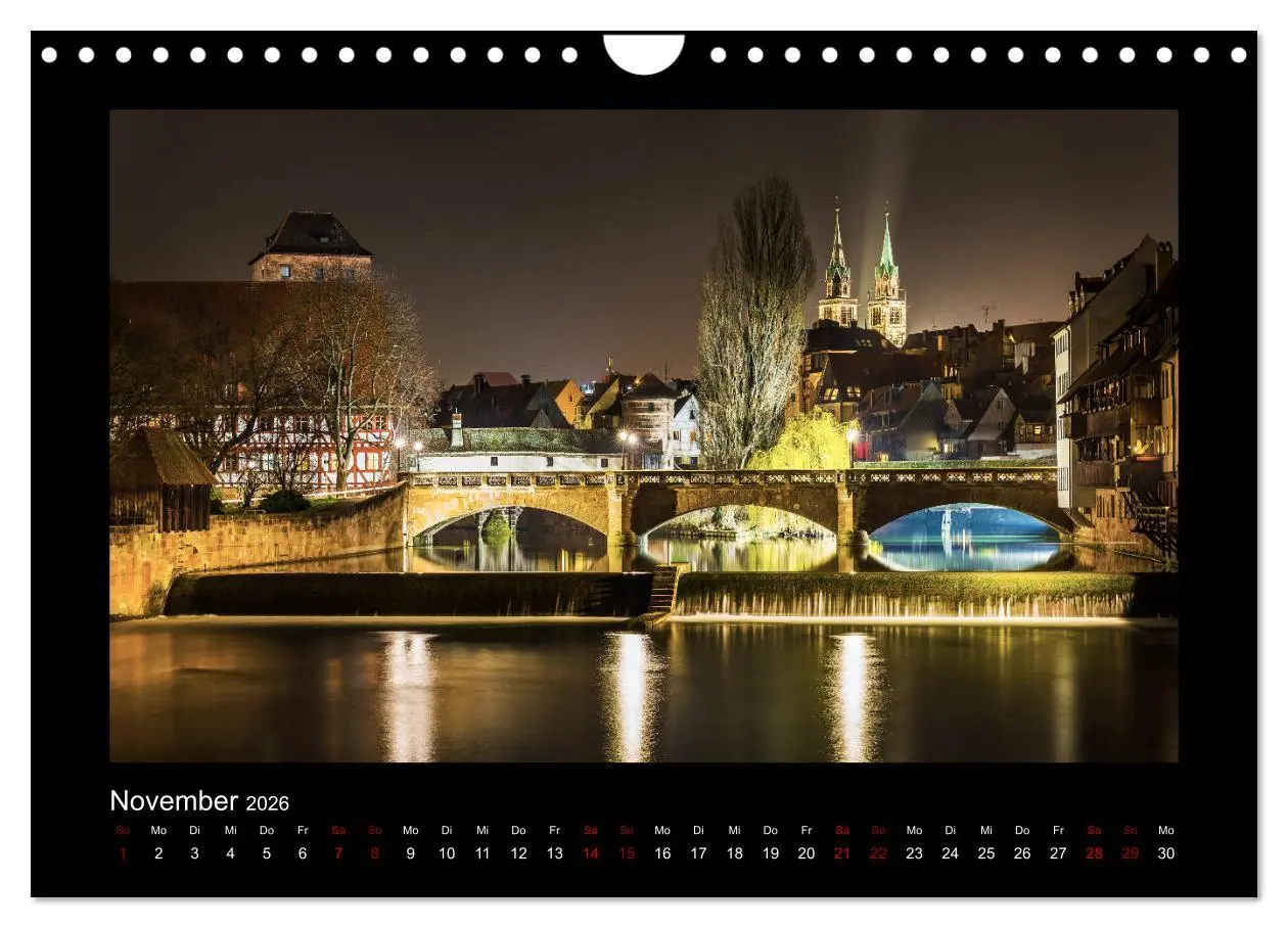 Bild: 9783457899854 | Nürnberg - Die Altstadt bei Nacht (Wandkalender 2026 DIN A4 quer),...