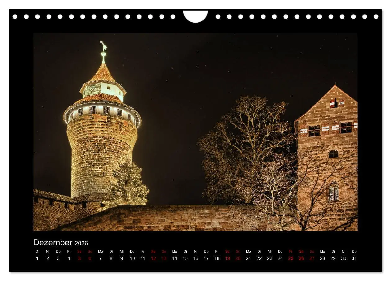 Bild: 9783457899854 | Nürnberg - Die Altstadt bei Nacht (Wandkalender 2026 DIN A4 quer),...