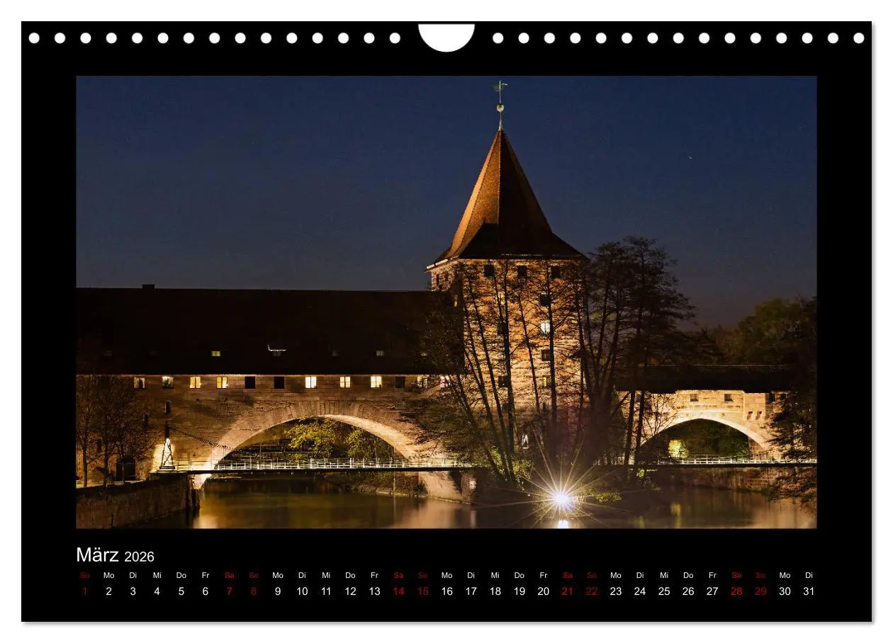Bild: 9783457899854 | Nürnberg - Die Altstadt bei Nacht (Wandkalender 2026 DIN A4 quer),...