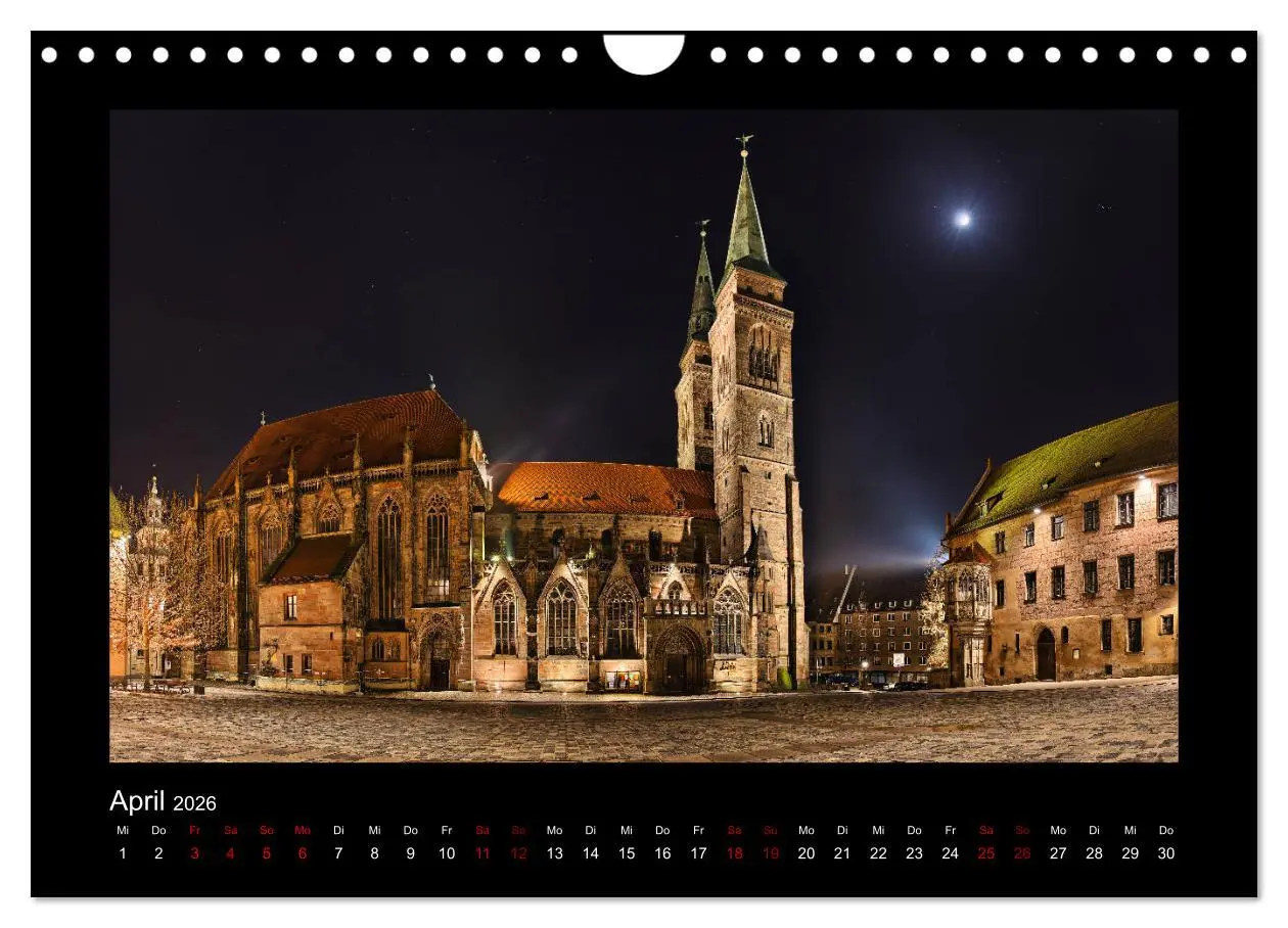 Bild: 9783457899854 | Nürnberg - Die Altstadt bei Nacht (Wandkalender 2026 DIN A4 quer),...